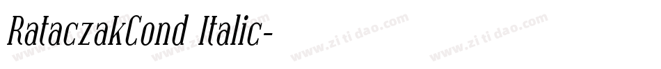 RataczakCond Italic字体转换